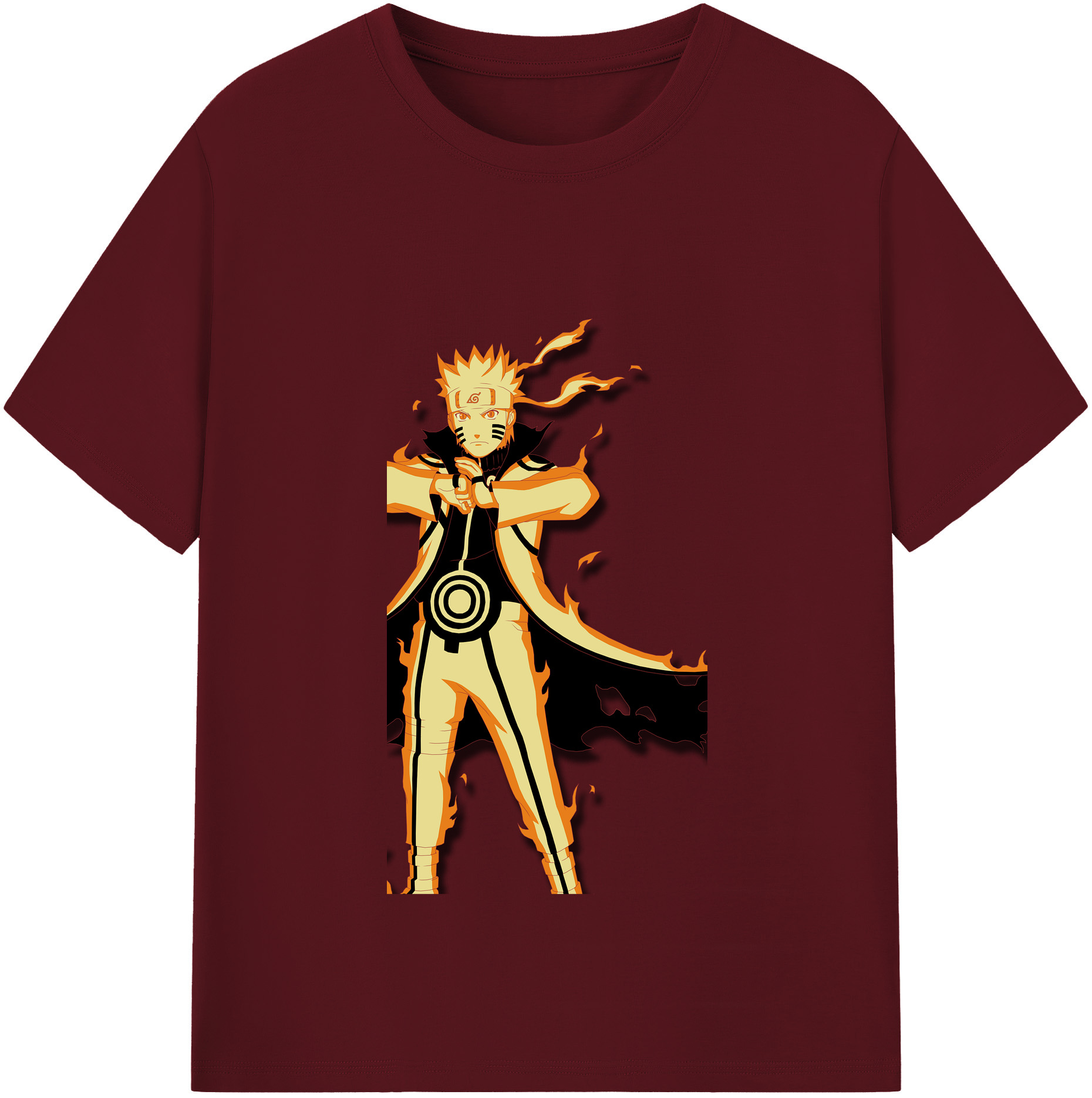 （画像用） NARUTO -ナルト- うずまき ナルト Uzumaki Naruto 綿100％半袖Tシャツ（フロントプリント）